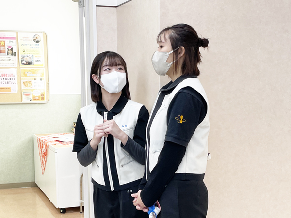 お客様の接客を実践♪